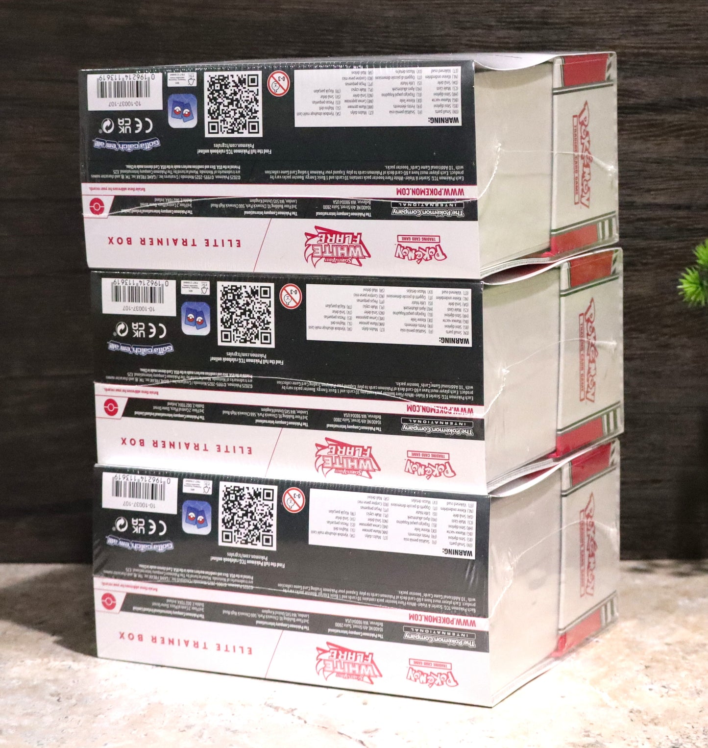 3 x Pokemon TCG : White Flare Elite Trainer Box ETB Brand NEW Factory Sealed