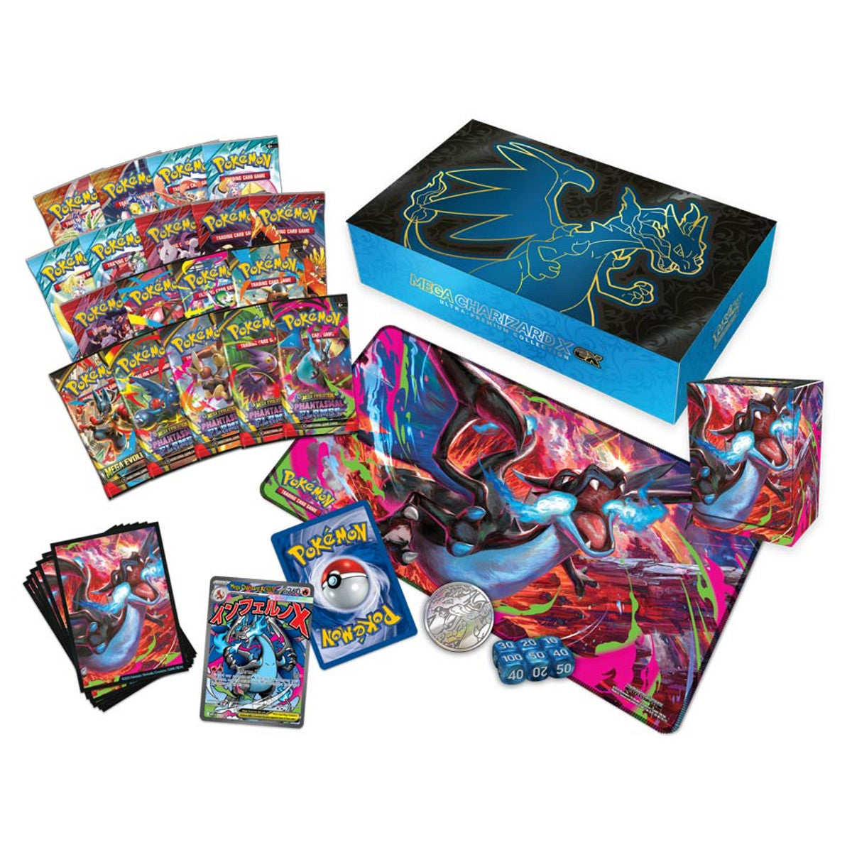 Pokémon TCG: Mega Charizard X ex Ultra-Premium Collection UPC 2025