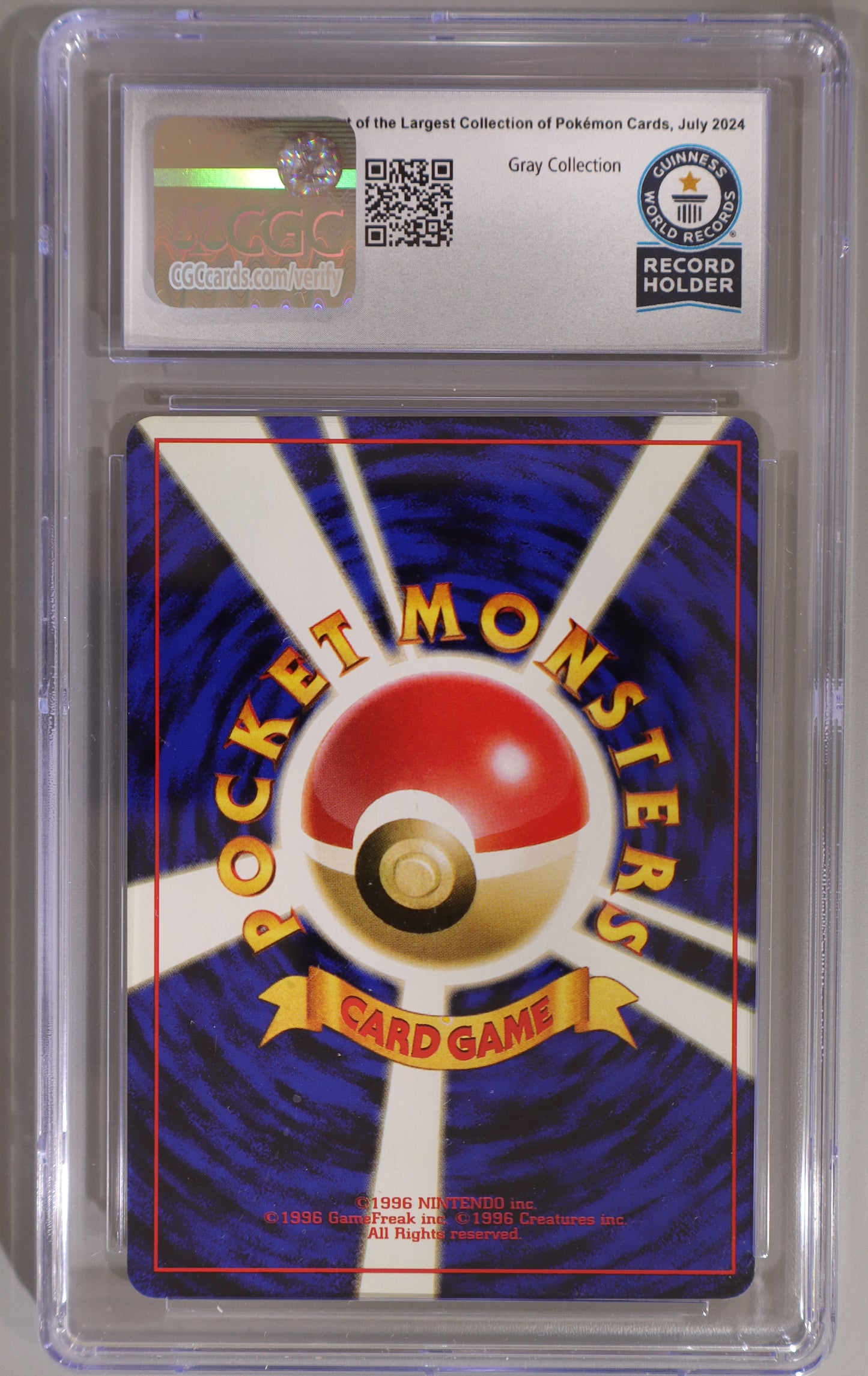 Revive Trainer Card - 1996 Japanese Base Set - CGC Guinness World Records 1 of 1