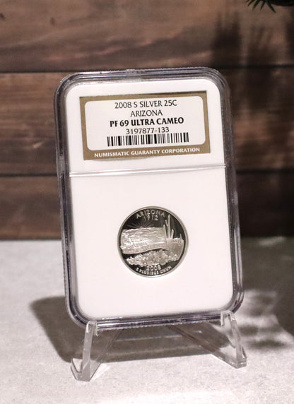2008-S Silver 25C NGC PF69 Ultra Cameo Arizona - 3197877-133