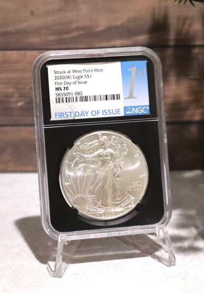 2020-W NGC MS70 Silver Eagle FDOI - 5835091-083