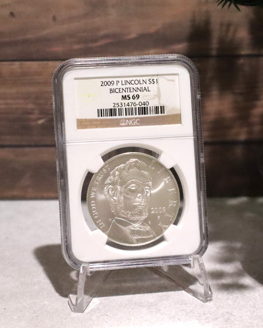2009-P 1D NGC MS69 Lincoln Bicentennial Silver Dollar - 2531476-040