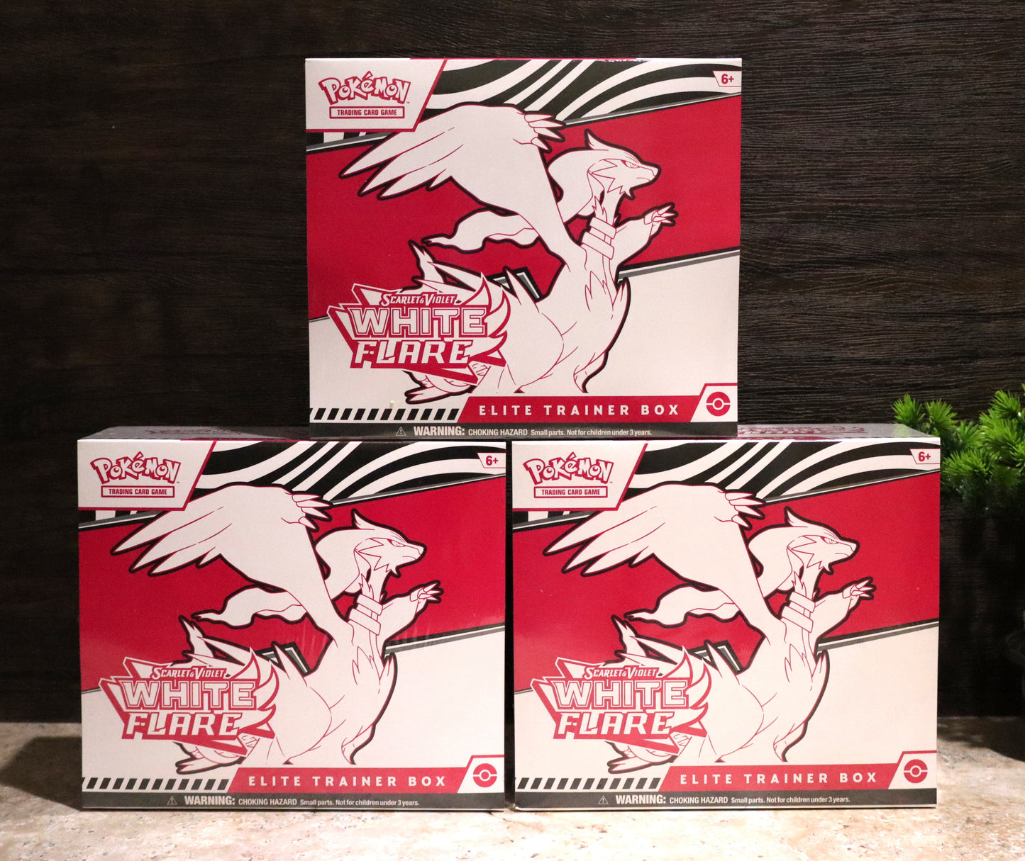 3 x Pokemon TCG : White Flare Elite Trainer Box ETB Brand NEW Factory Sealed