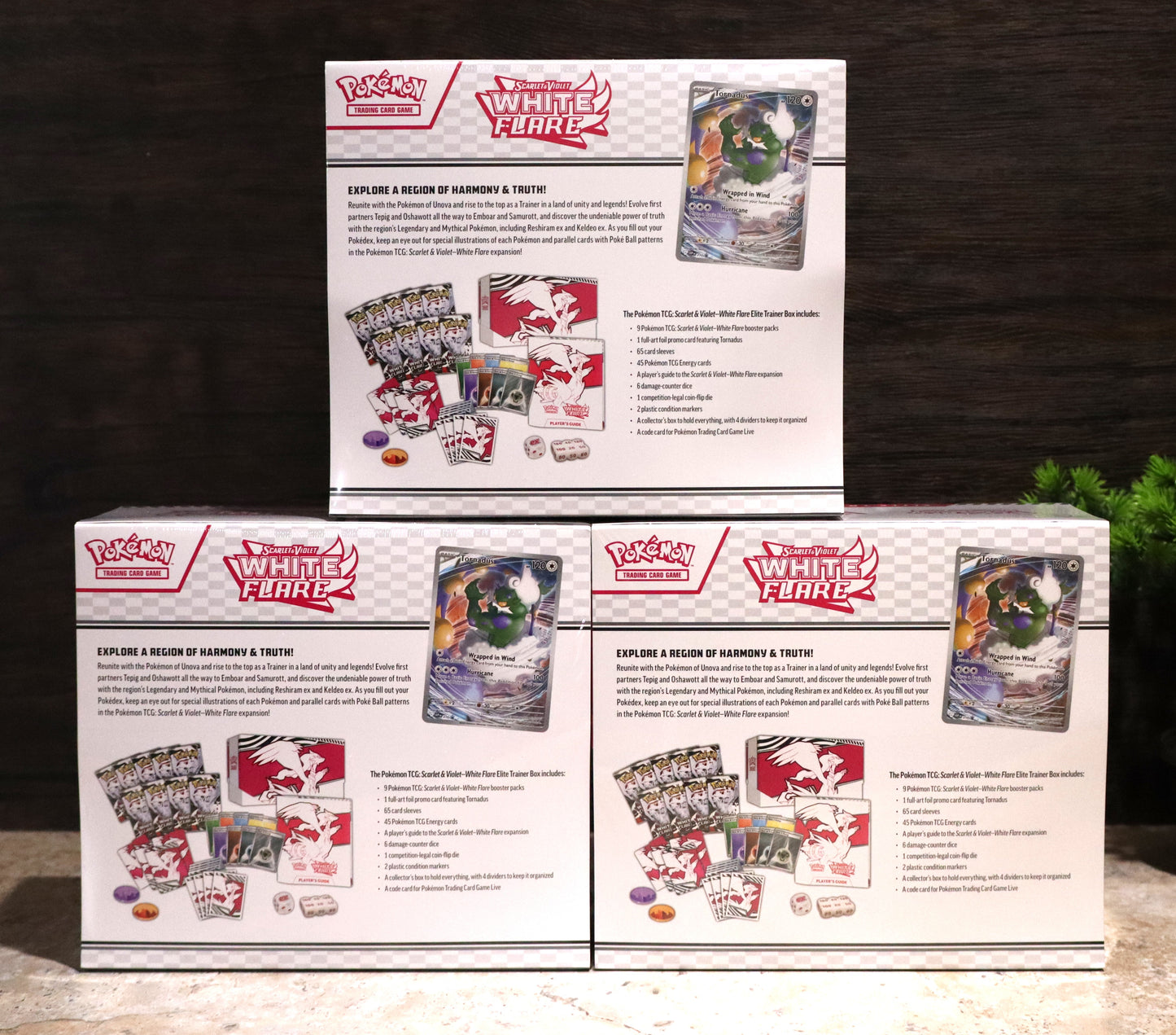 3 x Pokemon TCG : White Flare Elite Trainer Box ETB Brand NEW Factory Sealed