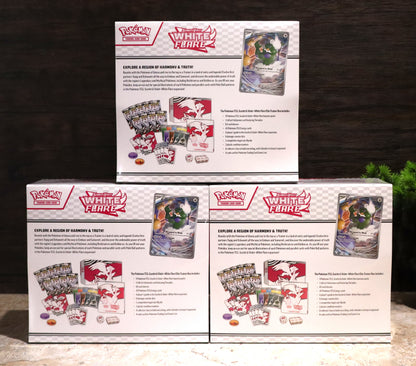 3 x Pokemon TCG : White Flare Elite Trainer Box ETB Brand NEW Factory Sealed
