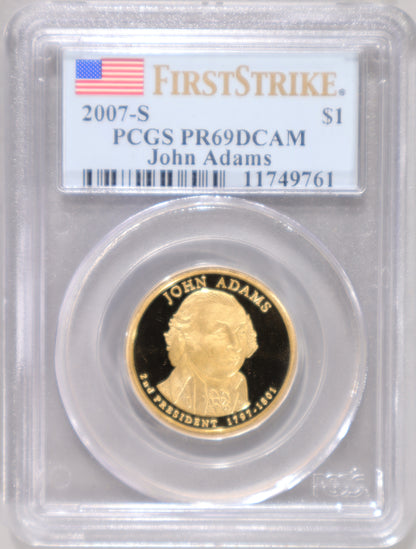 2007-S 1D PCGS PR69DCAM John Adams - 150232.69/11749761