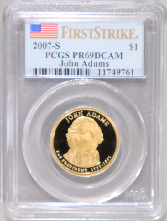 2007-S 1D PCGS PR69DCAM John Adams - 150232.69/11749761