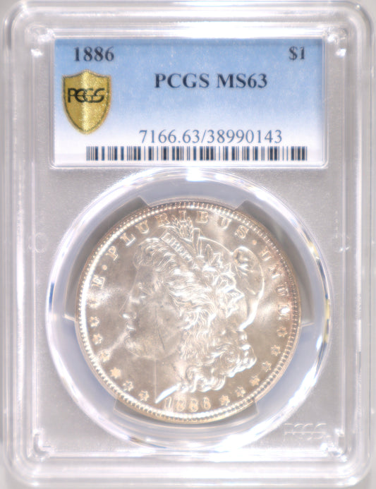 1886 1D PCGS MS63 Morgan Silver Dollar - 7166.63/38990143