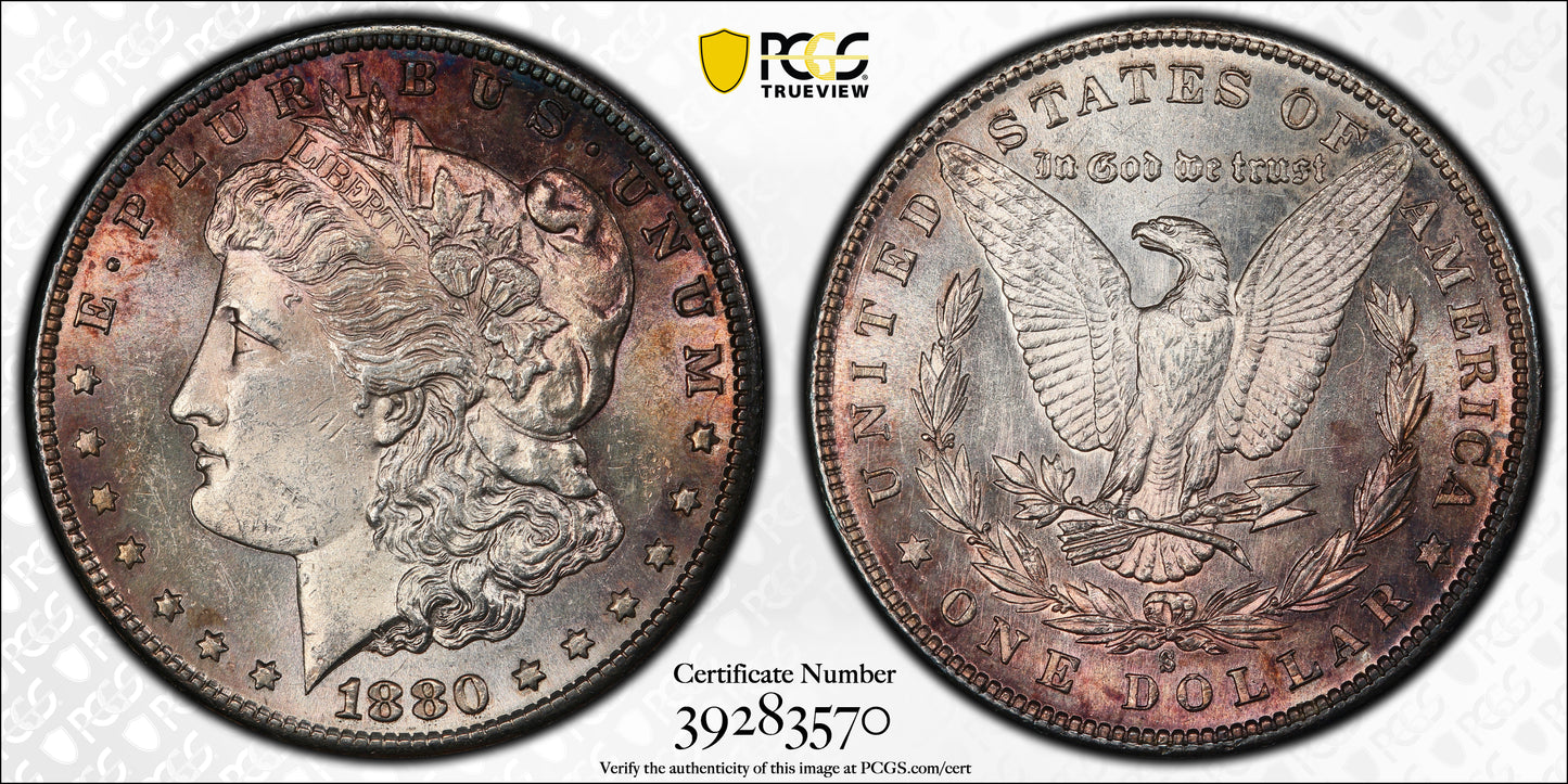 1880/79-s 1D PCGS MS62 Morgan VAM 9 80/79 Large S - 133887.62/39283570