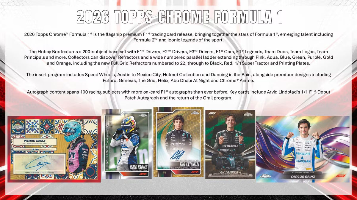2026 Topps Chrome Formula 1 Hobby Box
